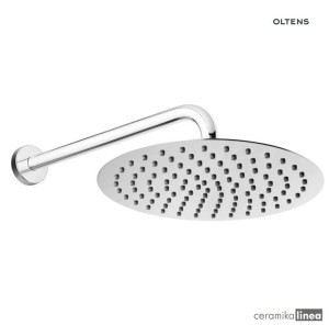 Zestaw Oltens Vindel Lagan deszczownica 25 cm okrągła z ramieniem ściennym chrom 36012100