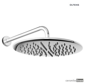 Zestaw Oltens Sondera Lagan deszczownica 30 cm okrągła z ramieniem ściennym chrom 36013100