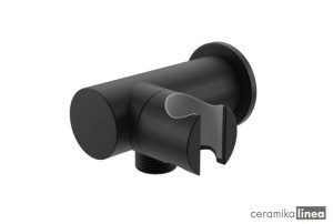 uchwyt słuchawkowy czarny Experience Black QW004AEB z przyłączem wody ½"  Kohlman
