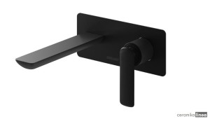 bateria umywalkowa podtynkowa (1 rozeta) czarna Experience Black QW185EB  Kohlman