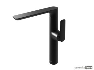 bateria umywalkowa sztorcowa wysoka (boczny mieszacz) czarna Experience Black QB175EB  Kohlman