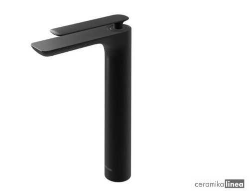 bateria umywalkowa sztorcowa wysoka czarna Experience Black QB170EB.jpg