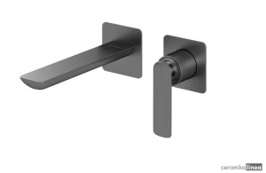 Bateria umywalkowa podtynkowa ( 2 rozety) szara  Experience Gray QW180EG  Kohlman