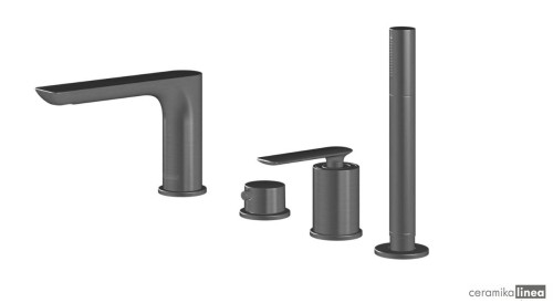 bateria wannowa 4-otworowa szara Experience Gray QB244EG.jpg