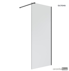 Oltens Bo ścianka prysznicowa Walk-In 100 cm profil czarny mat 22002300