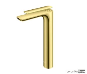 Experience Gold bateria umywalkowa sztorcowa wysoka złota  QB170EGD  Kohlman