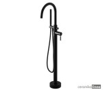 Roxin Black Bateria wannowa wolnostojąca czarna z obrotową wylewką QF1165RB Kohlman