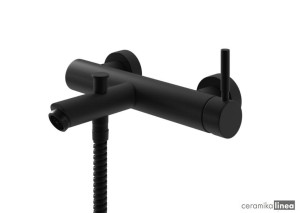 Roxin Black nadtynkowa bateria wannowo-prysznicowa czarna QW110RB Kohlman