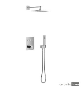 ZESTAW PRYSZNICOWO-WANNOWY PODTYNKOWY TERMO 3 WYJŚCIA KROTOS chrom AREX.SET.8046CR