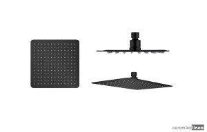 GŁOWICA PRYSZNICOWA KWADRATOWA SLIM 300 MM czarny mat AREX.3032BL