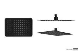 GŁOWICA PRYSZNICOWA PROSTOKĄTNA SLIM 200 x 300 MM czarny mat AREX.3062BL