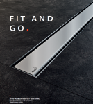 Fit and Go odpływ liniowy 95cm ze stali nierdzewnej 81mm/50l/fi50 + ruszt Double Alcaplast APZ13-DOUBLE9-950 