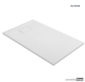 Oltens Bergytan brodzik prostokątny 120x70 cm RockSurface biały 15102000