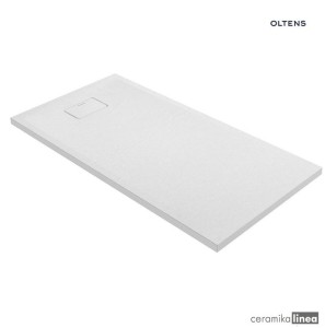 Oltens Bergytan brodzik prostokątny 140x70 cm RockSurface biały 15105000