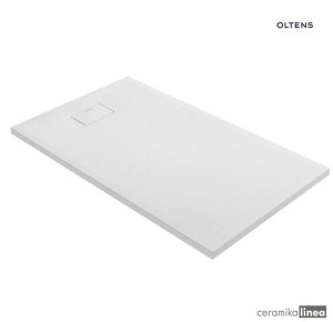 Oltens Bergytan brodzik prostokątny 140x80 cm RockSurface biały 15106000