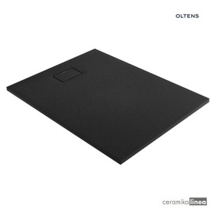 Oltens Bergytan brodzik prostokątny 120x90 cm RockSurface czarny 15104300
