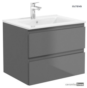 Oltens Vernal umywalka z szafką 60 cm grafit 68000400
