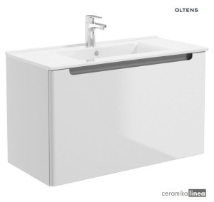 Oltens Jog umywalka z szafką 80 cm biała 68001000