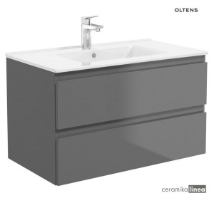 Oltens Vernal umywalka z szafką 80 cm grafit 68001400