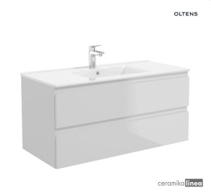 Oltens Vernal umywalka z szafką  podumywalkowa  wisząca 100 cm 2S szary mat 68002700