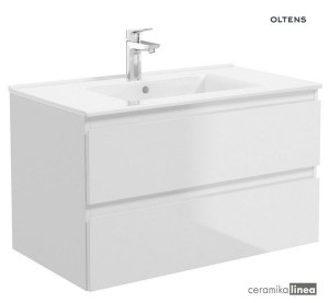 Oltens Vernal umywalka z szafką 80 cm biała 68003000