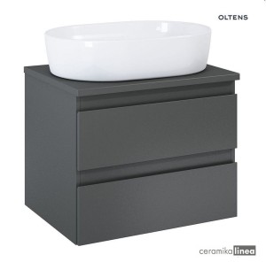 Oltens Vernal szafka 60 cm podumywalkowa wisząca grafit z blatem 60003400
