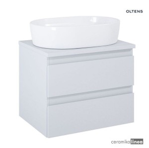 Oltens Vernal szafka 60 cm podumywalkowa wisząca szary mat z blatem 60003700