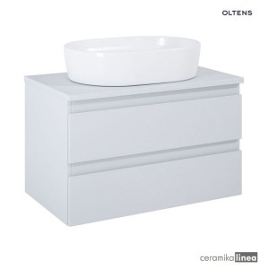 Oltens Vernal szafka 80 cm podumywalkowa wisząca szary mat z blatem 60004700