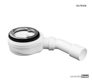 Oltens Pite Turbo syfon brodzikowy odpływ 90 mm bez pokrywy z metalową flanszą 08004000