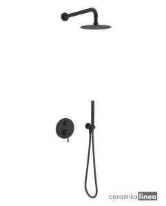  Seria Pi Zestaw prysznicowo-wannowy podtynkowy  czarny AREX.SET.1245BL