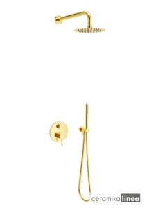  Seria Pi Zestaw prysznicowo-wannowy podtynkowy  złoty AREX.SET.1245GL
